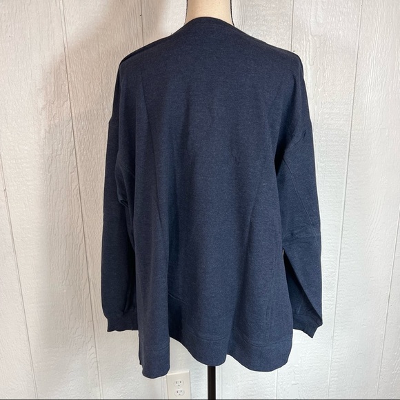 NEW Wildfox Social Navy Blue Statement Sweatshirt XXL - Picture 5 of 12